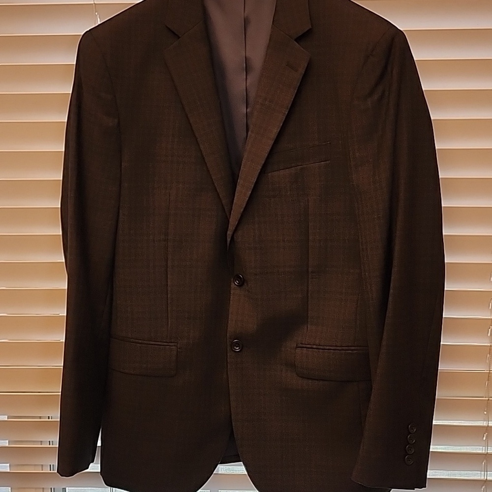 Egata Slim Fit Jacket 38 R Blue check with rust accents